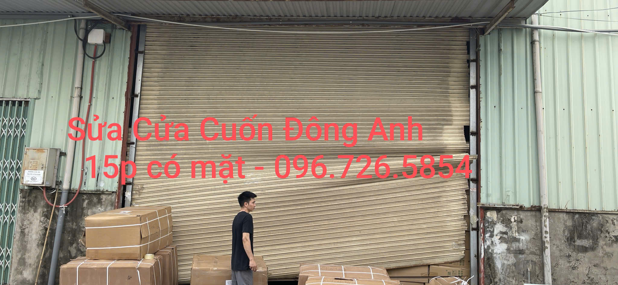 Sửa cửa cuốn đông anh 15p có mặt