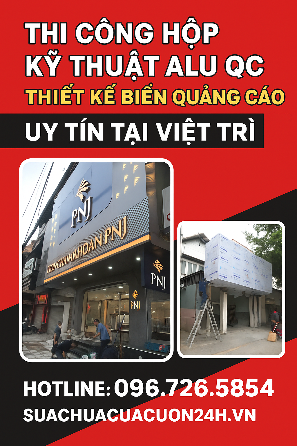 đơn vị thi công QC Alu ở Việt trì Phú Thọ